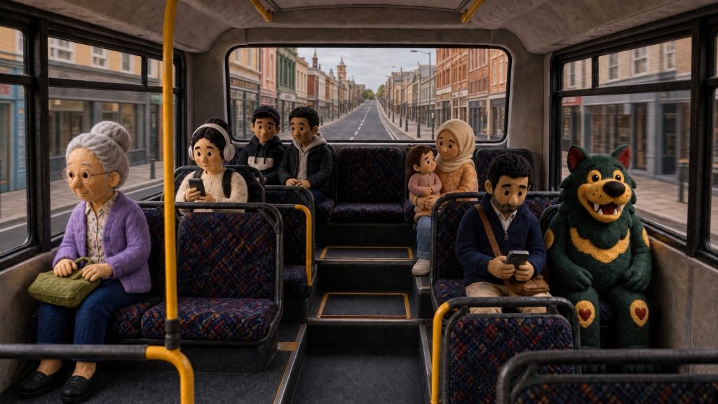 Metro bus passengers reflecting our diverse Tasmanian community.